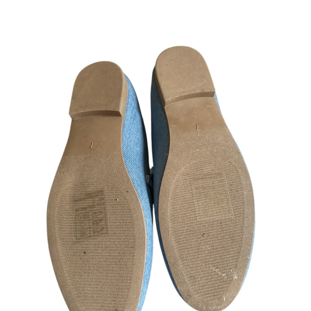Yoki Denim Blue Loafers with Gold Chain Size 7 - Picture 4 of 4